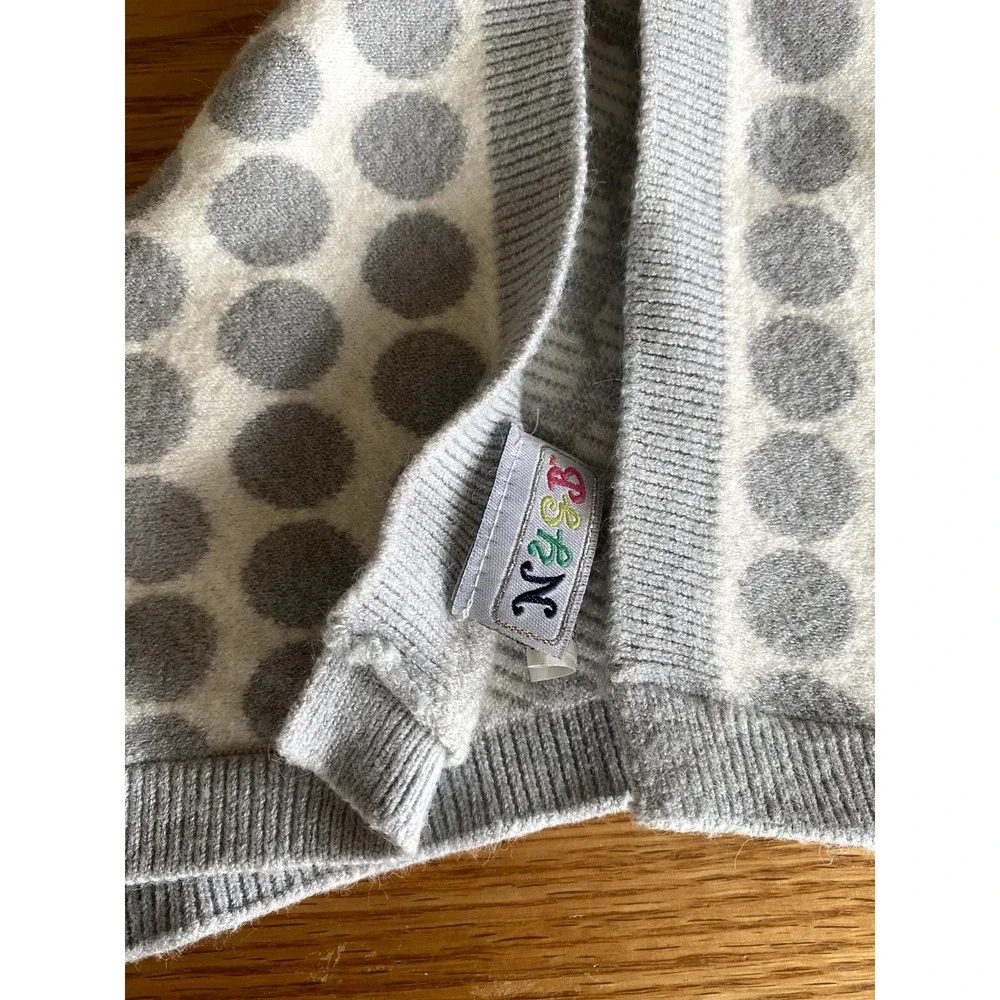 NYGB Pink Elephant Grey White Polka‎ Dot Circle Lovey Security Blanket Knit